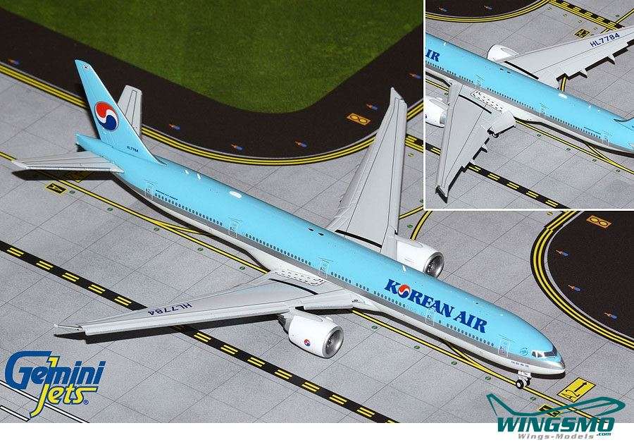 GeminiJets Korean Air Boeing 777-300ER Flaps Down Version HL7784 GJKAL2040F
