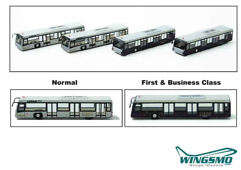 Limox Wings Flughafenbus Etihad 4 Stück 1:400 AA4005