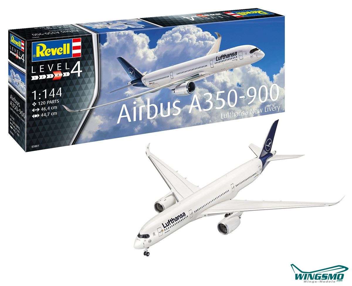 Revell Flugzeuge Lufthansa Airbus A350-900 New Livery 1:144 03881