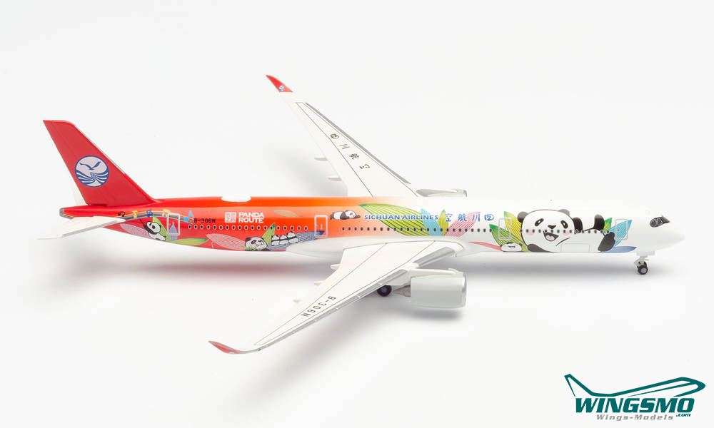Herpa Wings Sichuan Airlines Airbus A350-900 Panda Route 1:500 534499