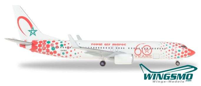 Herpa Wings Royal Air Maroc Boeing 737-800 &quot;60th anniversary&quot; - CN-RGV 531153