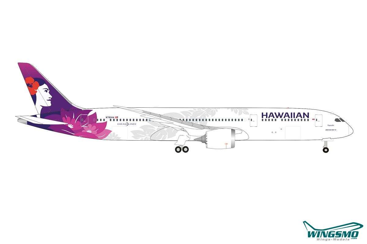 Herpa Wings Hawaiian Airlines Boeing 787-9 Dreamliner N780HA 537612