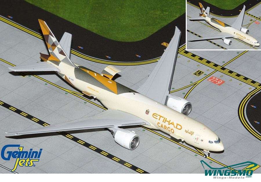 GeminiJets Interactive Series Etihad Cargo Boeing 777-200F A6-DDE GJETD2146