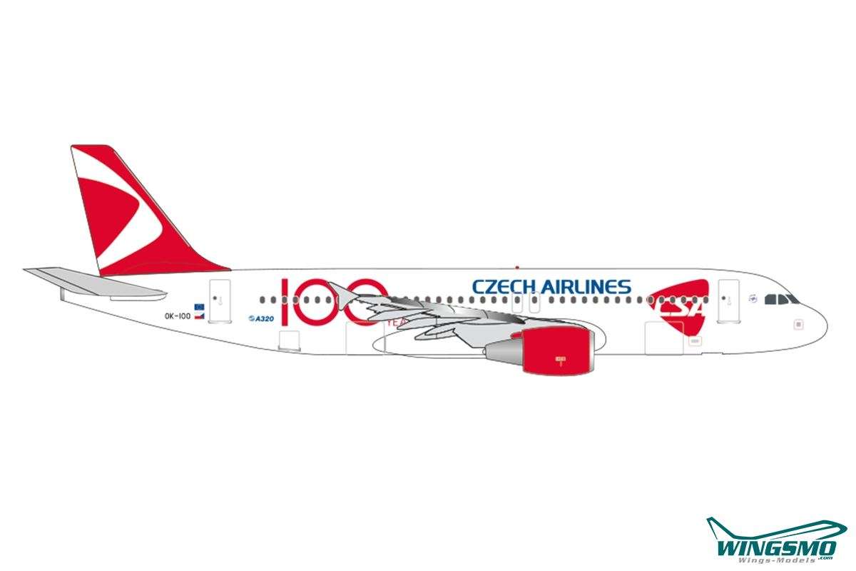 Herpa Wings CSA Czech Airlines Airbus A320 OK-IOO 537667