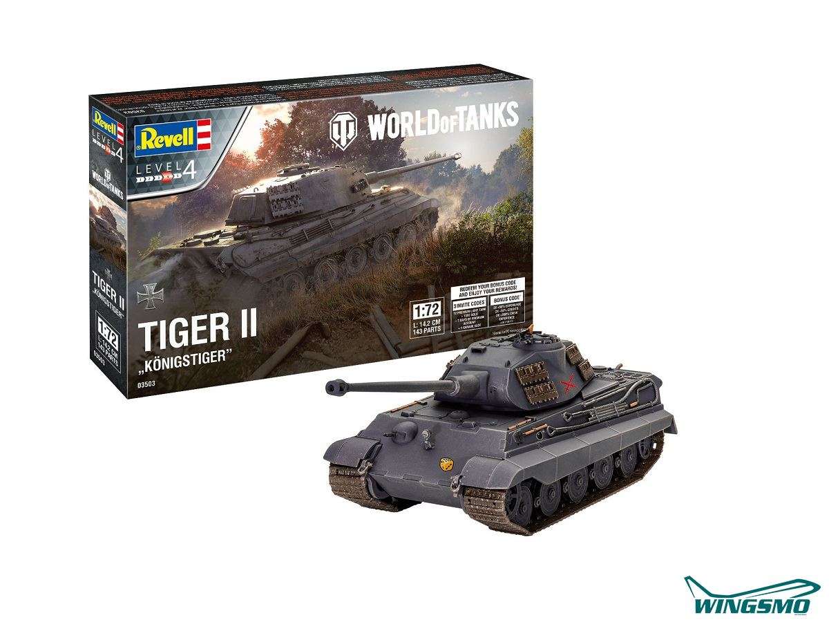 Revell Militär World of Tanks Königstiger Tiger II Ausführung B 03503