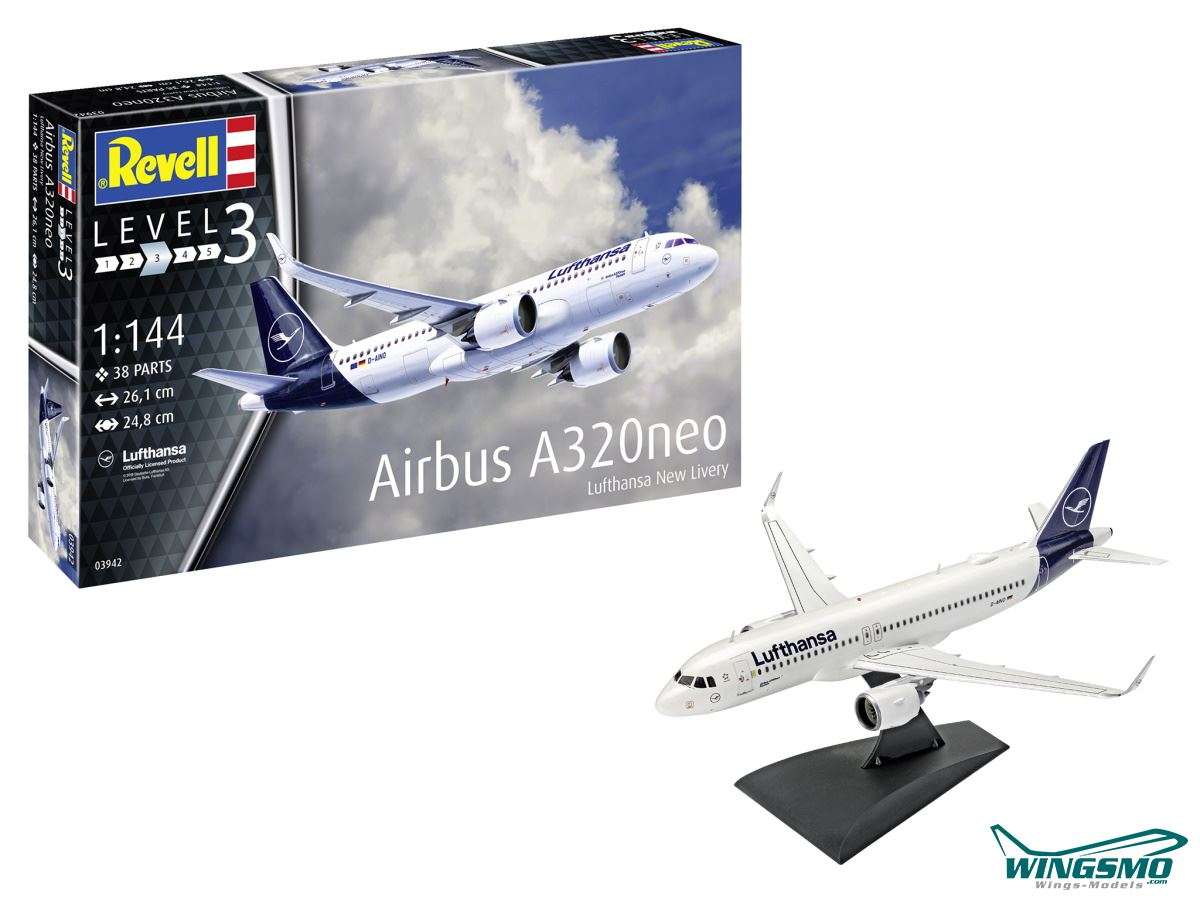 Revell Model Sets Lufthansa Airbus A320neo 1:144 63942
