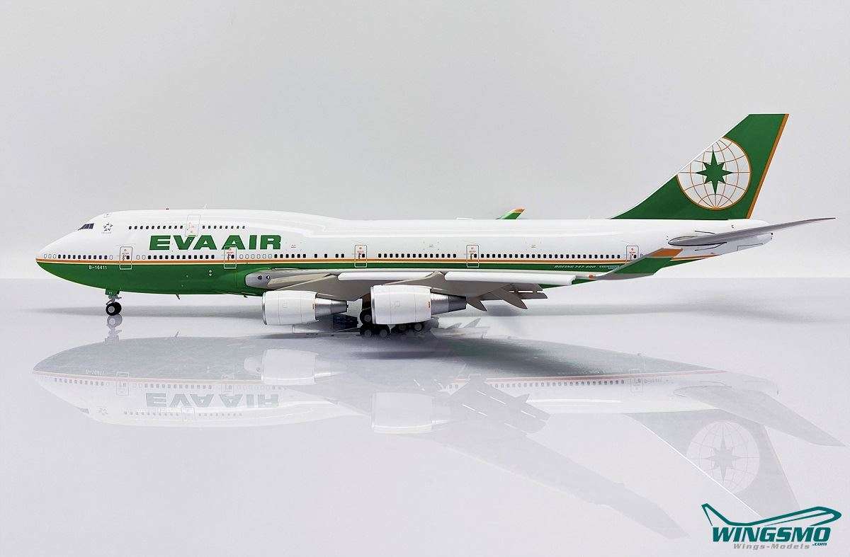 JC Wings EVA Air Boeing 747-400 B-16411 + Aviation Tag XX20321
