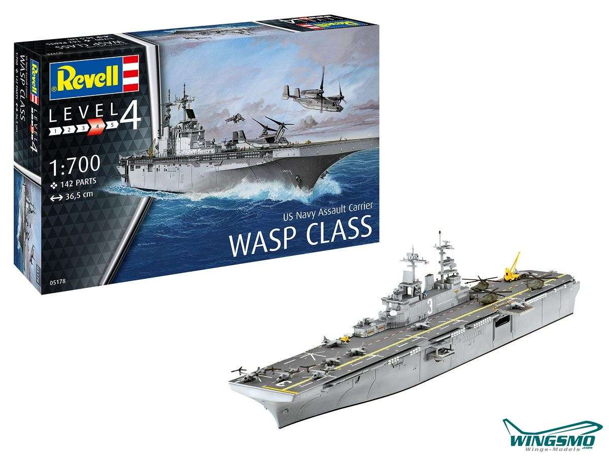 Revell Assault Carrier USS Wasp Class Model Set 65178