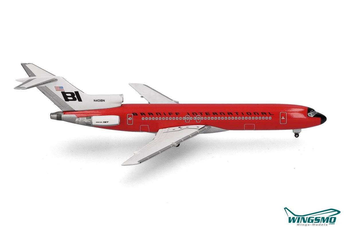 Herpa Wings Braniff International Boeing 727-200 - Solid Red N401BN 537551