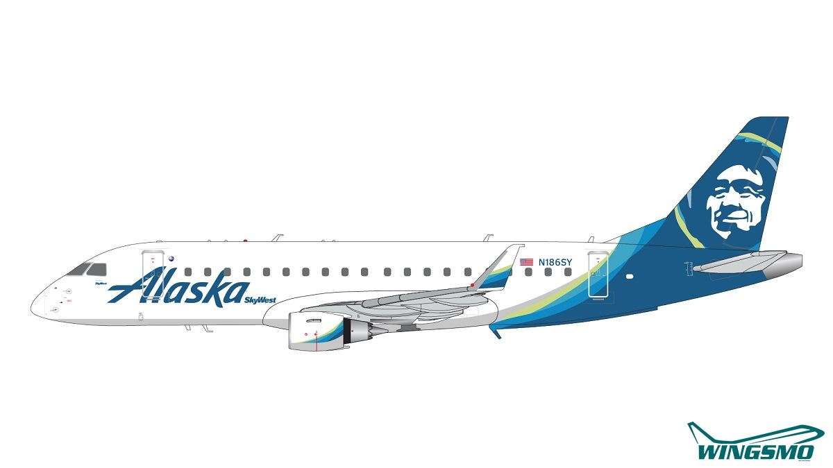 GeminiJets Alaska Airlines/SkyWest Airlines Embraer 175LR N186SY G2ASA1041