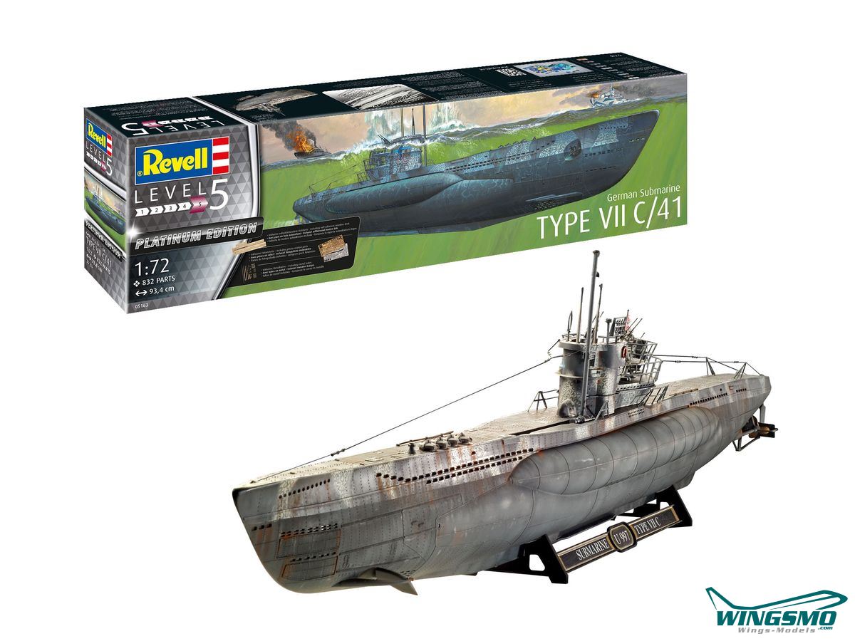 Revell Plastik-Modellbausatz/ Submarine Class 214 U-Boot 05153 ca.45 cm 66 Teile