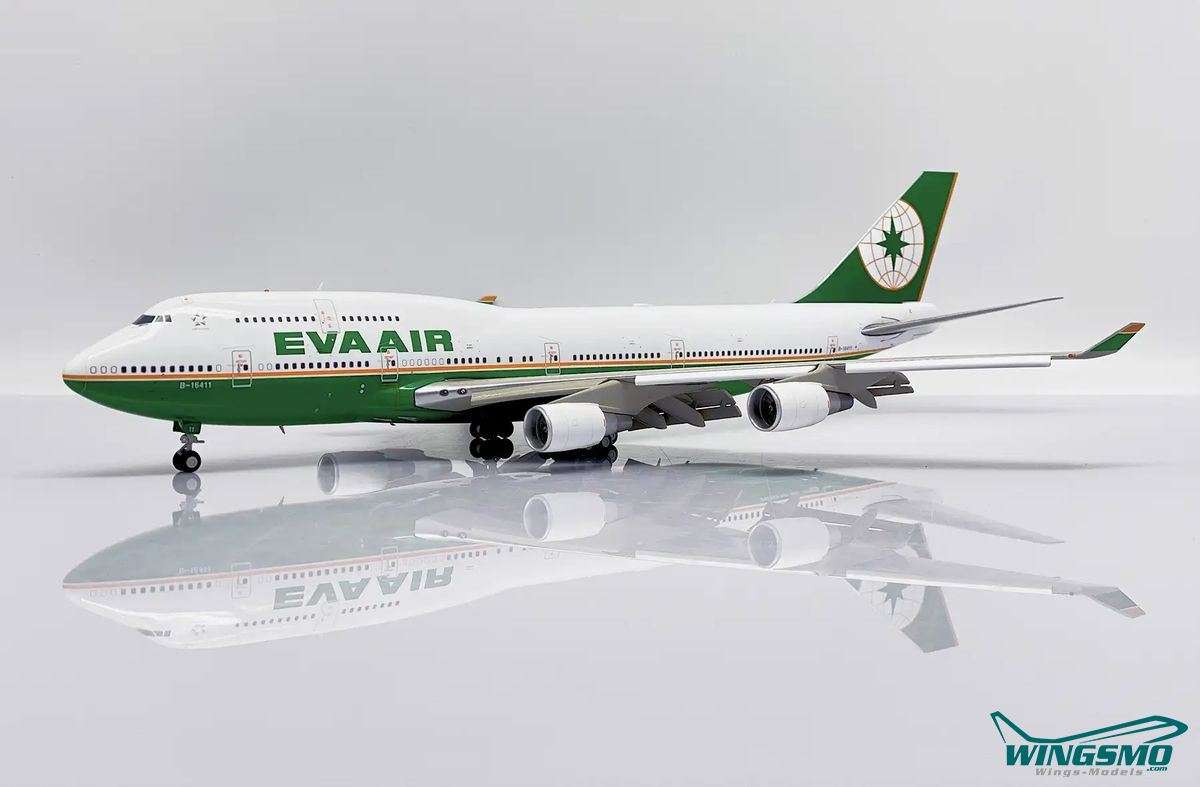 JC Wings EVA Air Boeing 747-400 B-16411 + Aviation Tag Flaps Down Version XX20321A