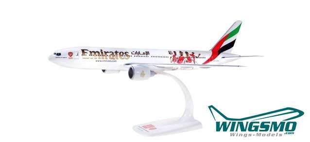 Herpa Wings Emirates Boeing 777-200LR Arsenal London 611060 Snap-Fit