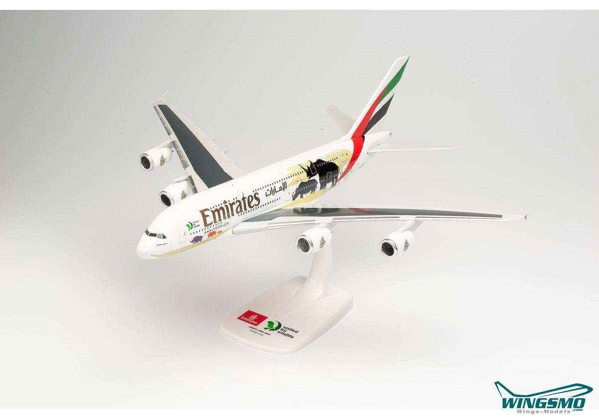 Herpa Wings Emirates Airbus A380 &quot;United for Wildlife&quot; (No.2) 612180 Snap-Fit