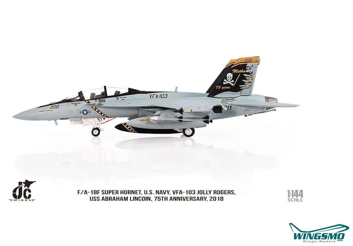 JC Wings US Navy McDonnell Douglas F/A-18F Super Hornet VFA-103 JCW-144-F18-003