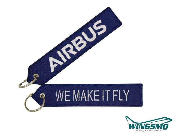 Schlüsselanhänger We make it fly Airbus blau 160x30 mm SH172RBF