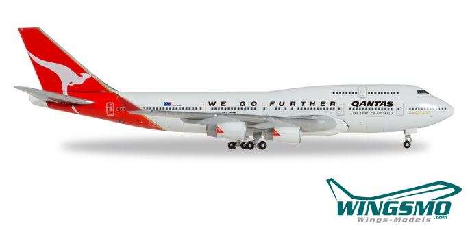 Herpa Wings Qantas Boeing 747-400 We Go Further - 25 YEARS Herpa Wings Edition - VH-OJA City of Canb