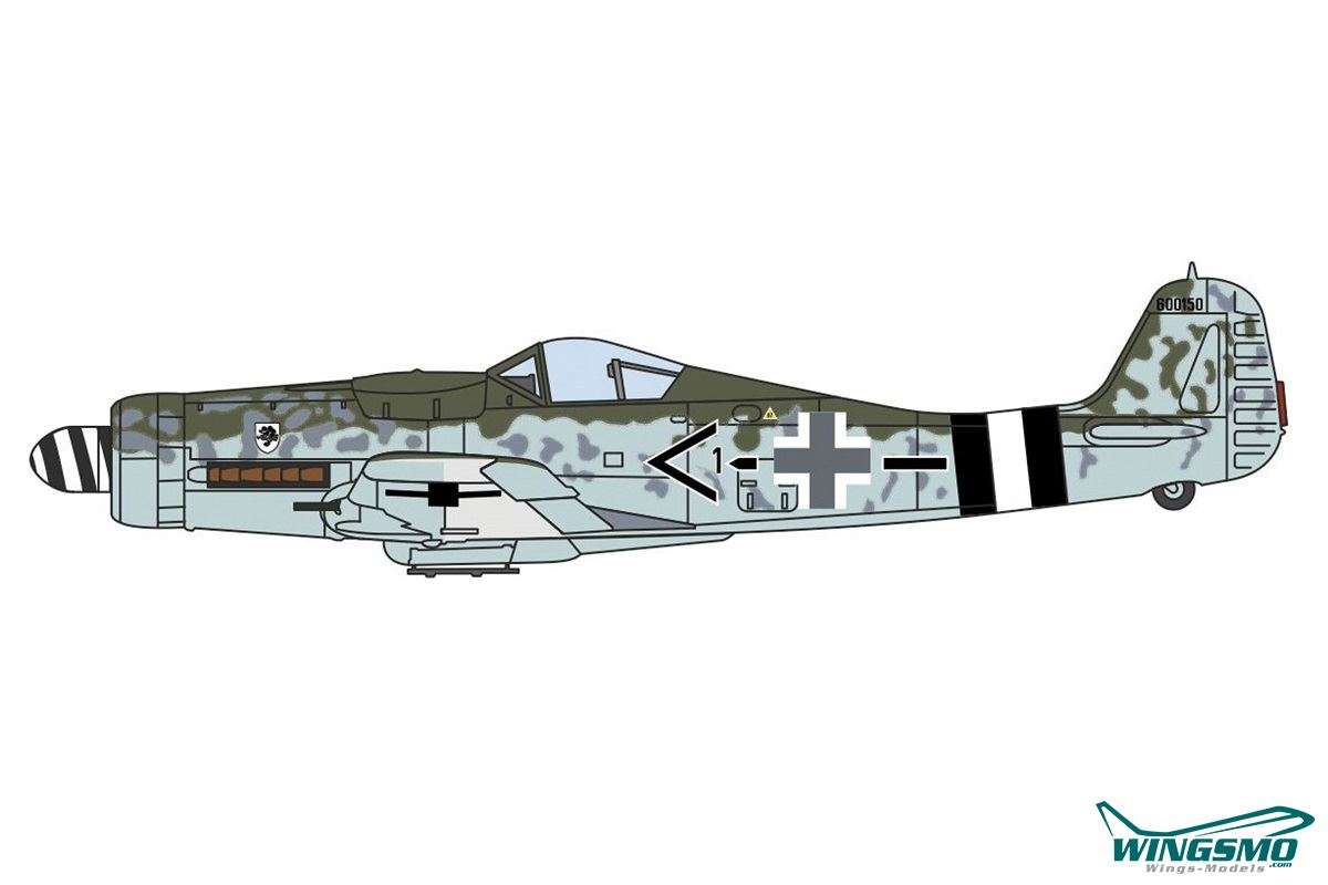 Oxford Models Focke Wulf FW-190D Jagdgeschwader 4 Frankfurt am Main 1945 81AC113S