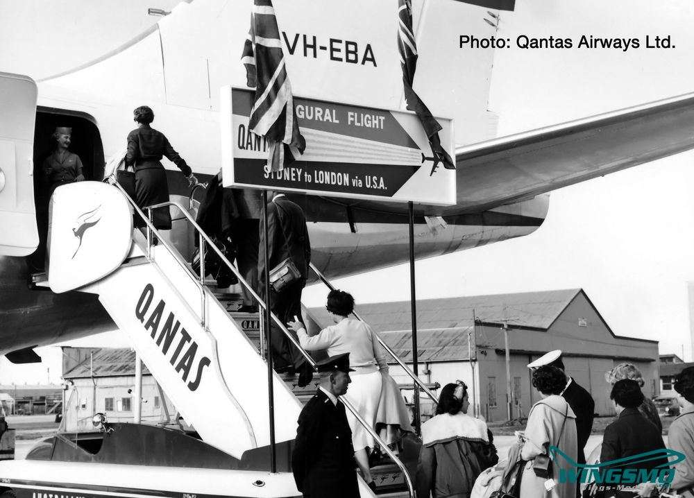 Herpa Wings Qantas Historischer Passagiereinstieg 571005