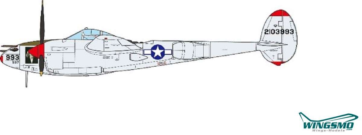JC Wings U.S. Army Air Force Lockheed P-38 JCW-72-P38-003