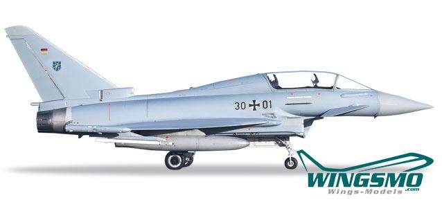 Herpa Wings Luftwaffe Eurofighter Typhoon twin-seat - TaktLwG 73 Steinhoff Laage Air Base 580397