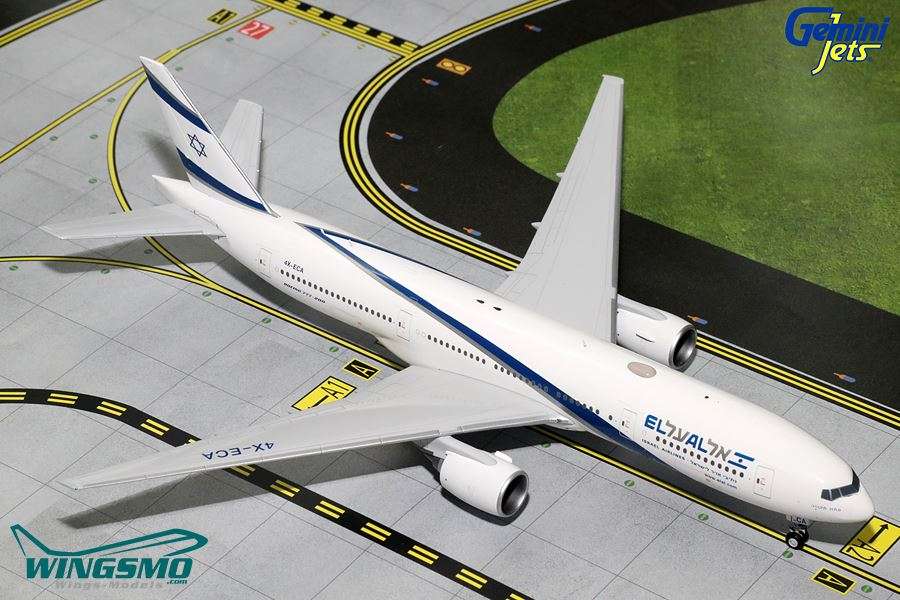 GeminiJets EL AL Israel Airlines Boeing 777-200ER 1:200 G2ELY472