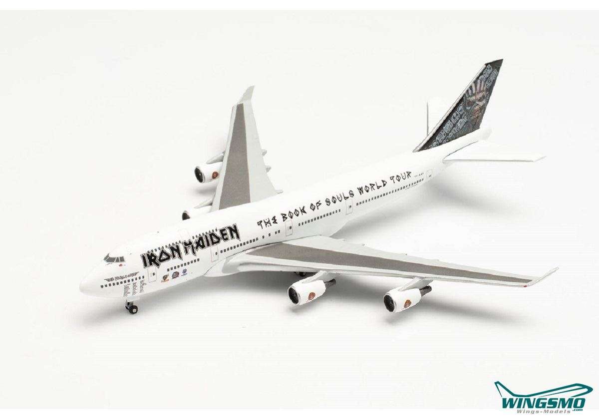 Herpa Wings Iron Maiden Air Atlantic Icelandic Boeing 747-400 Ed Force One The Book of Souls World T