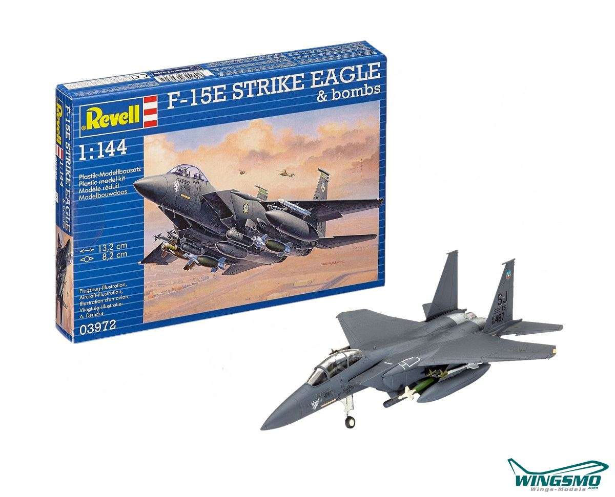 Revell Flugzeuge F-15E Strike Eagle &amp; Bombs 1:144 03972