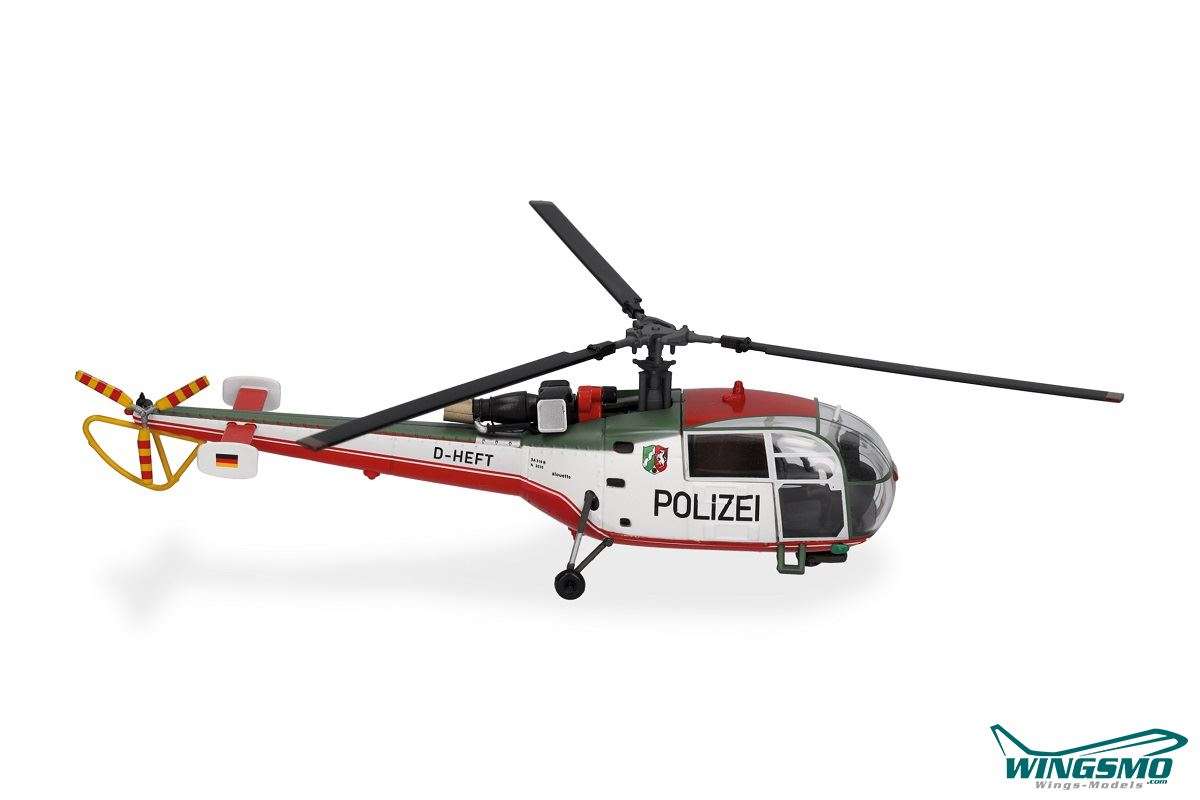 Herpa Wings Polizeifliegerstaffel Nordrhein-Westfalen Sud Aviation SA 319 Alouette III D-HEFT 580762