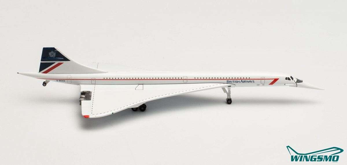 BA Concorde Airplane Model Aircraft G-BOAC Union Flag British Airways Genuine Sp 