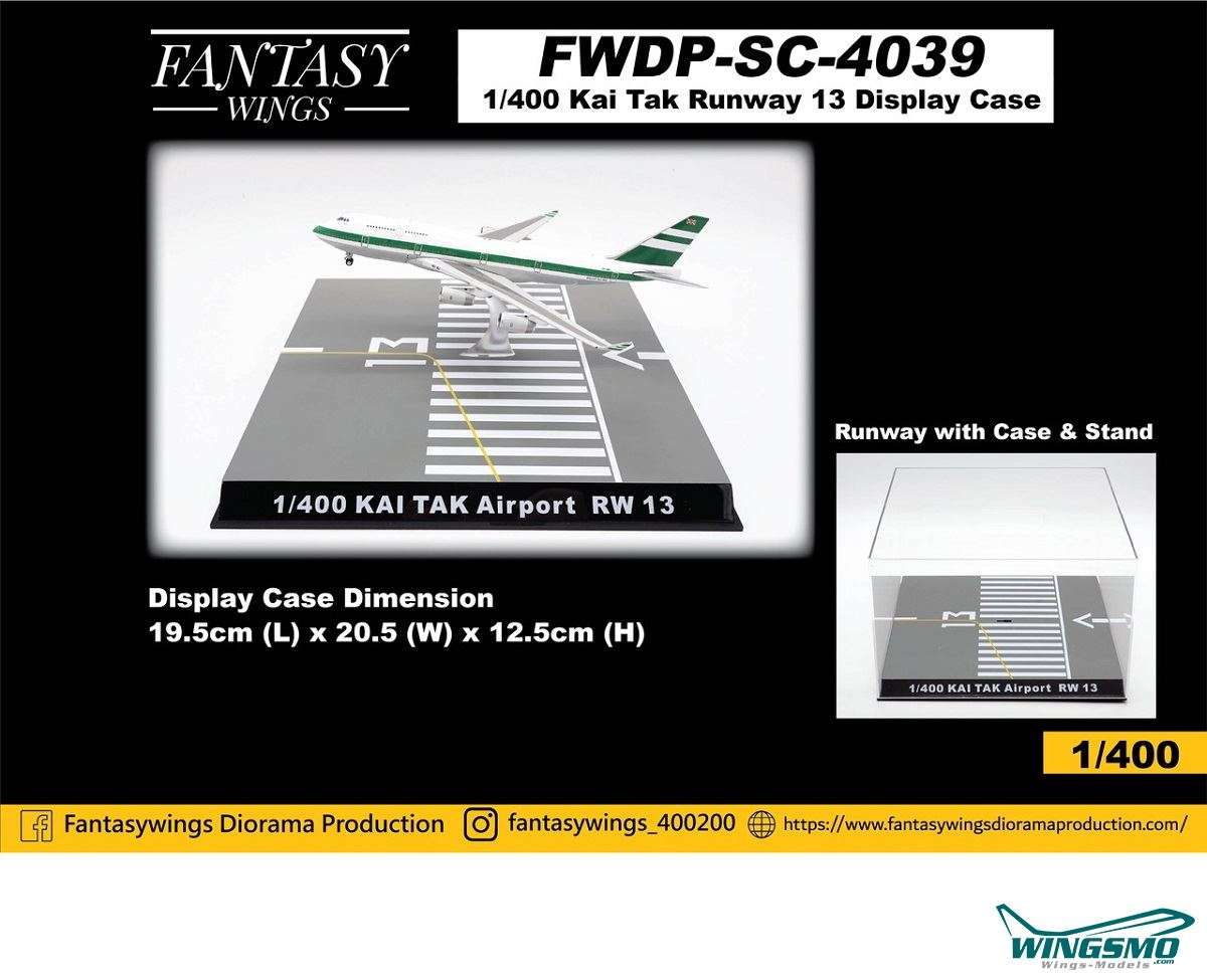 Limox Wings Hongkong Kai Tak Airport RWY 13 Display FWDP-SC-4039