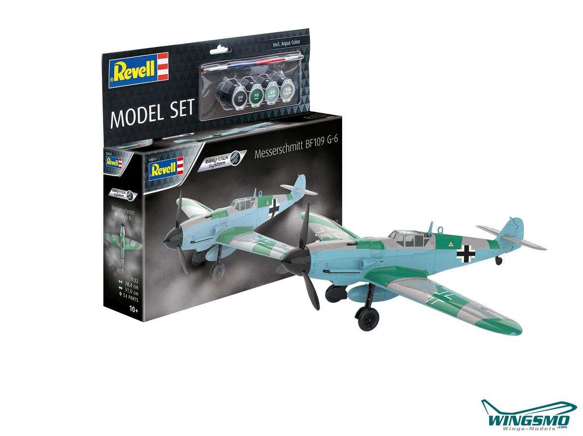 Revell Model Set Messerschmitt Bf109G-6 easy click system 63653