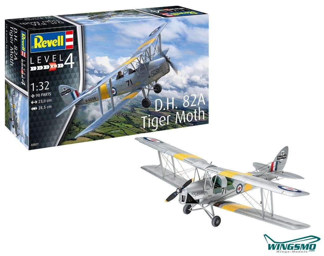 Revell Flugzeuge D.H. 82A Tiger Moth 03827
