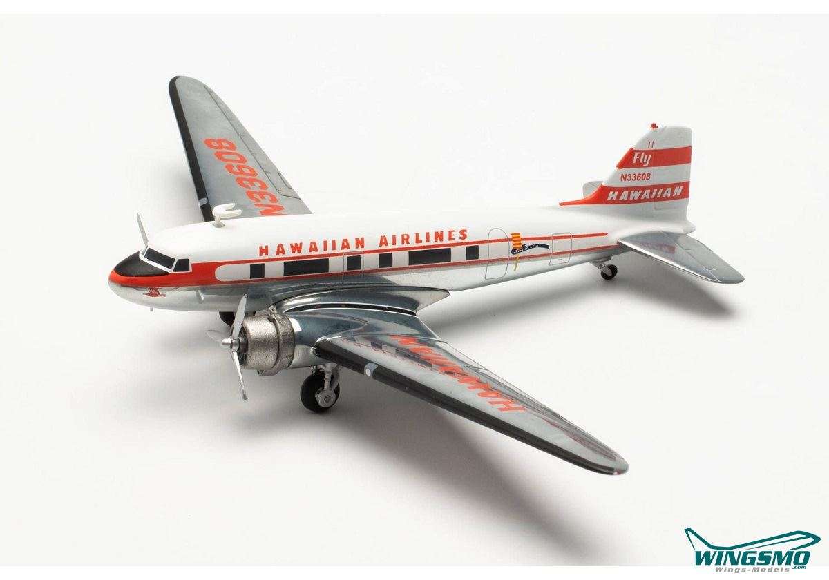 Herpa Wings Hawaiian Airlines McDonnell Douglas DC-3 N33608 572613
