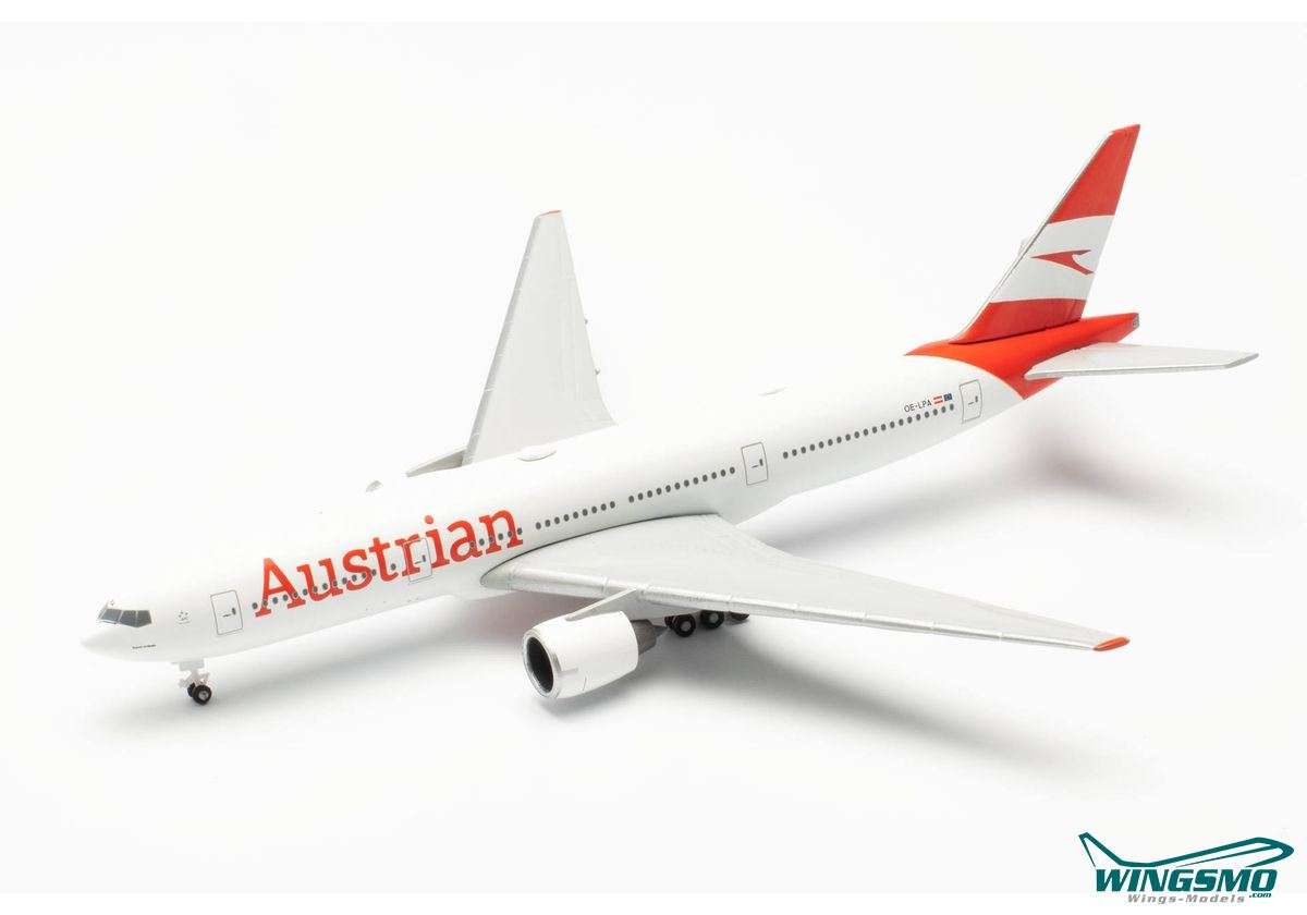 Herpa Wings Austrian Airlines Boeing 777-200 OE-LPA 537339