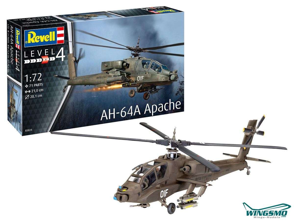 Revell Modellbausatz AH-64A Apache 03824