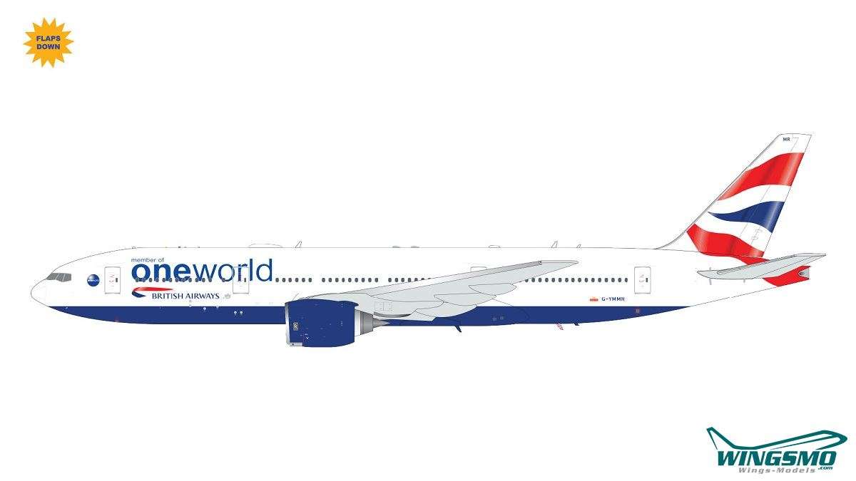 GeminiJets British Airways Boeing 777-200ER G-YMMR Flaps Down Version G2BAW1226F