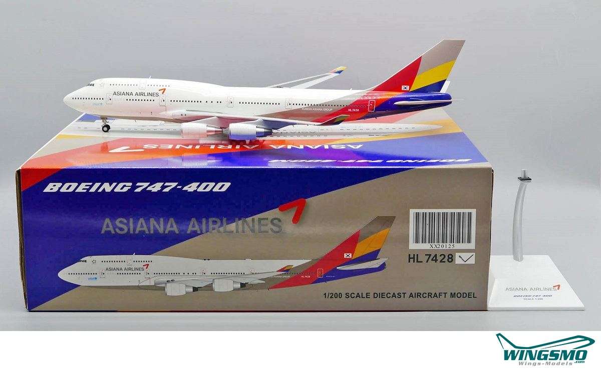 JC Wings Asiana Airlines Boeing 747-400 HL7428 XX20125