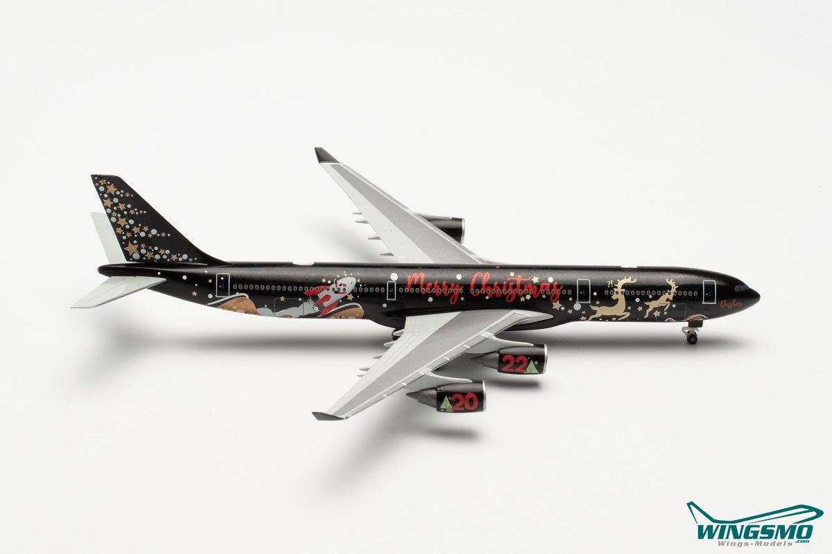Herpa Christmas 2022 Airbus A340-500 Dasher 536592