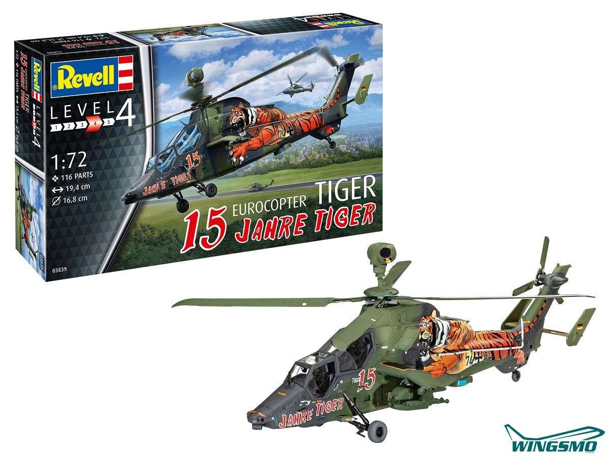 Revell Flugzeuge 15 Jahre Tiger Eurocopter Tiger 03839
