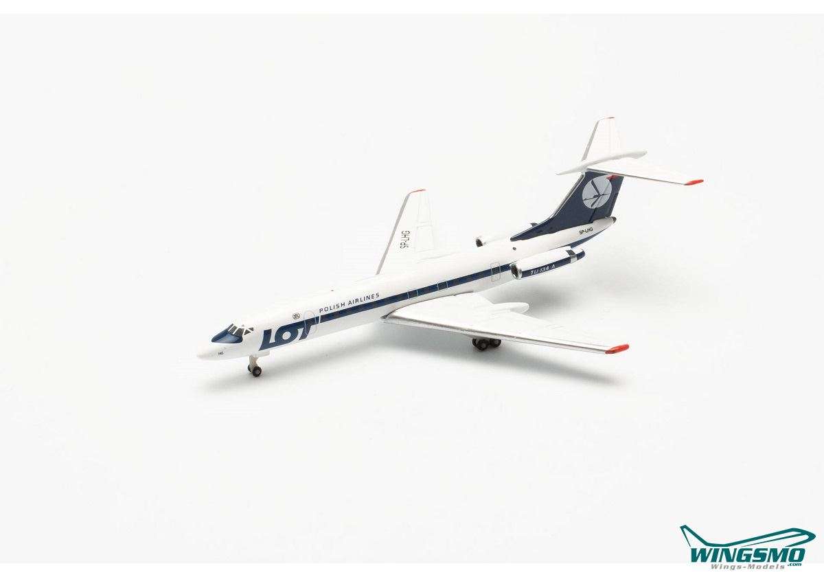Herpa Wings LOT Polish Airlines Tupolev TU-134A SP-LHG 537025