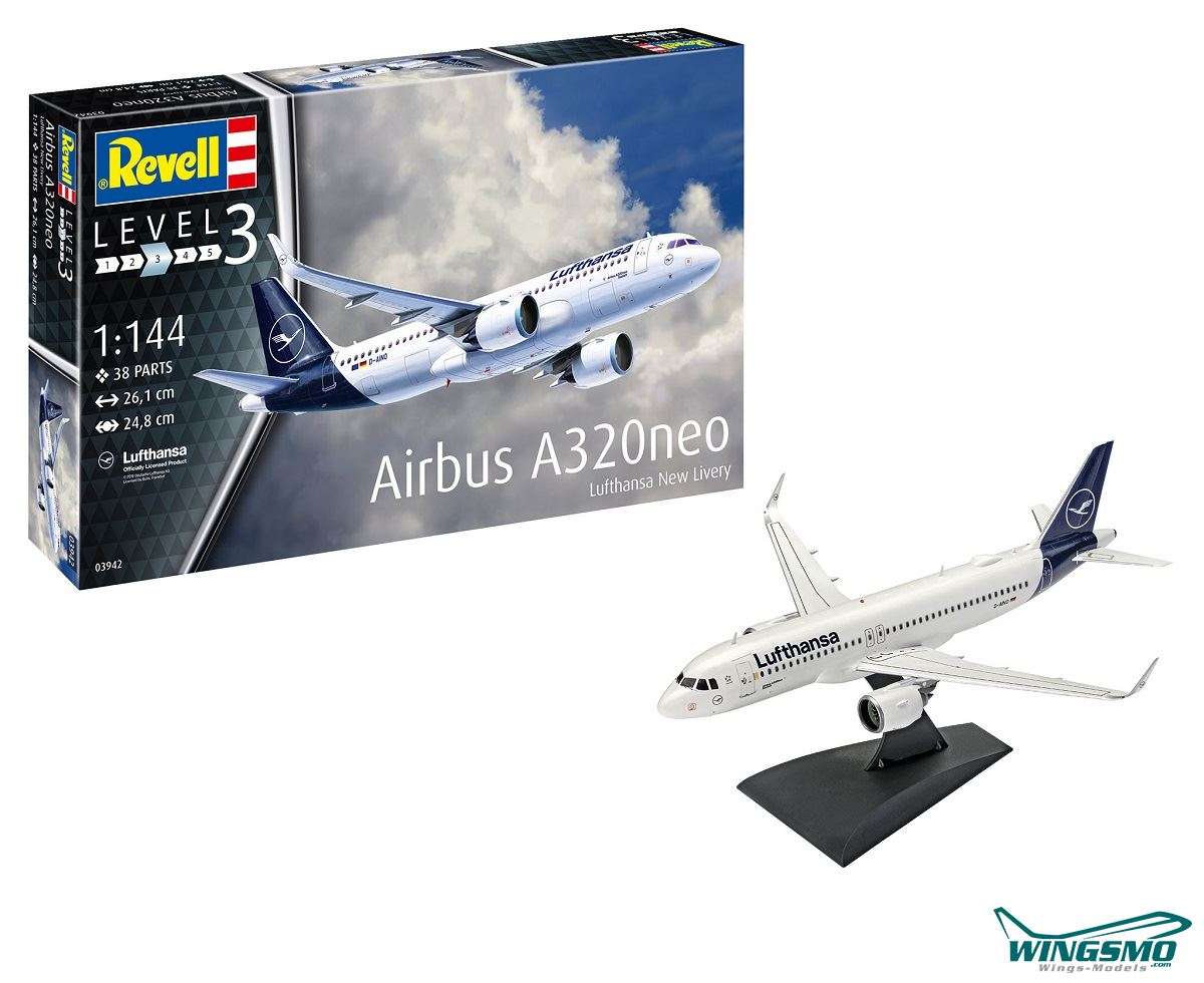Revell Aircraft Lufthansa Airbus A320neo New Livery 1: 144 03942