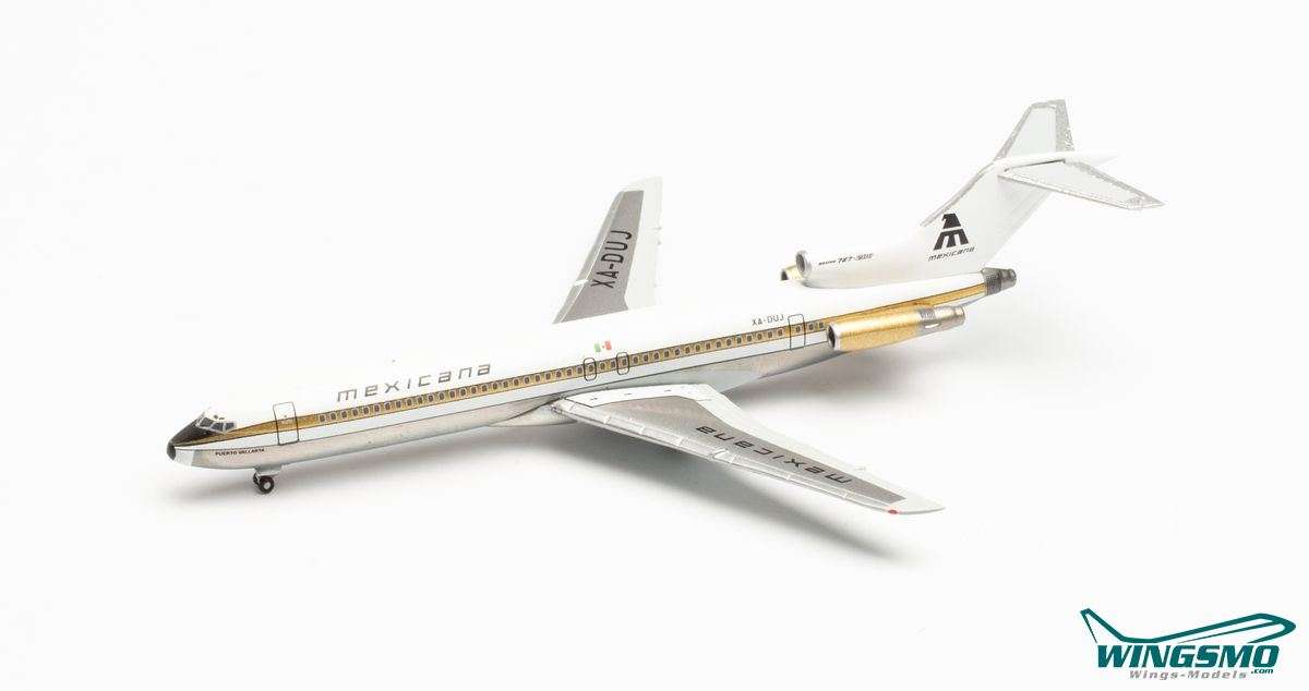 Herpa Wings Mexicana de Aviación centenerary Series GOLDEN AZTEC Boeing 727-200 
