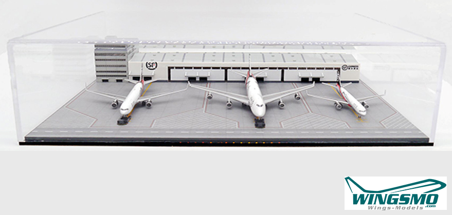 JC Wings SF Airlines Package-Warehous and Office Building Set 1:400 ATBS103