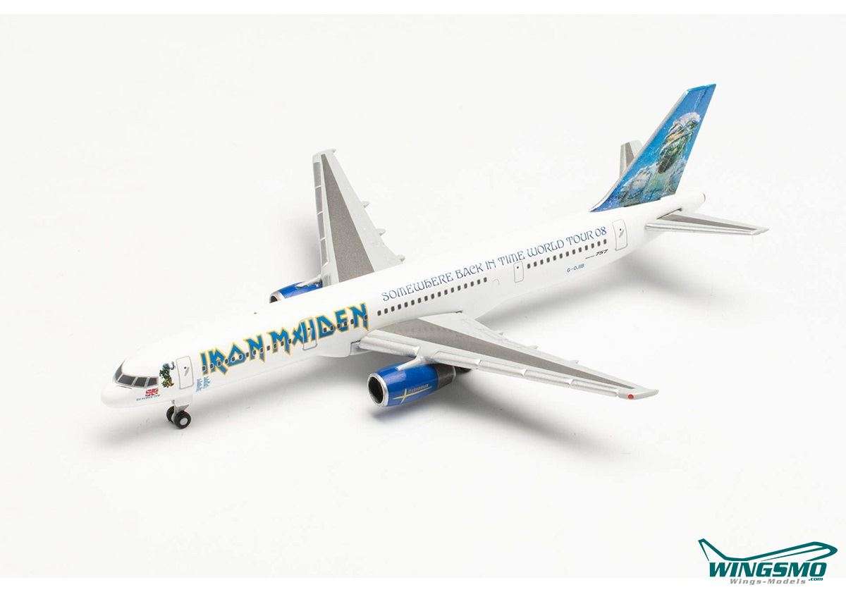 Herpa Wings Iron Maiden Boeing 757-200 Ed Force One Somewehre Back in Time World Tour 2008 535250