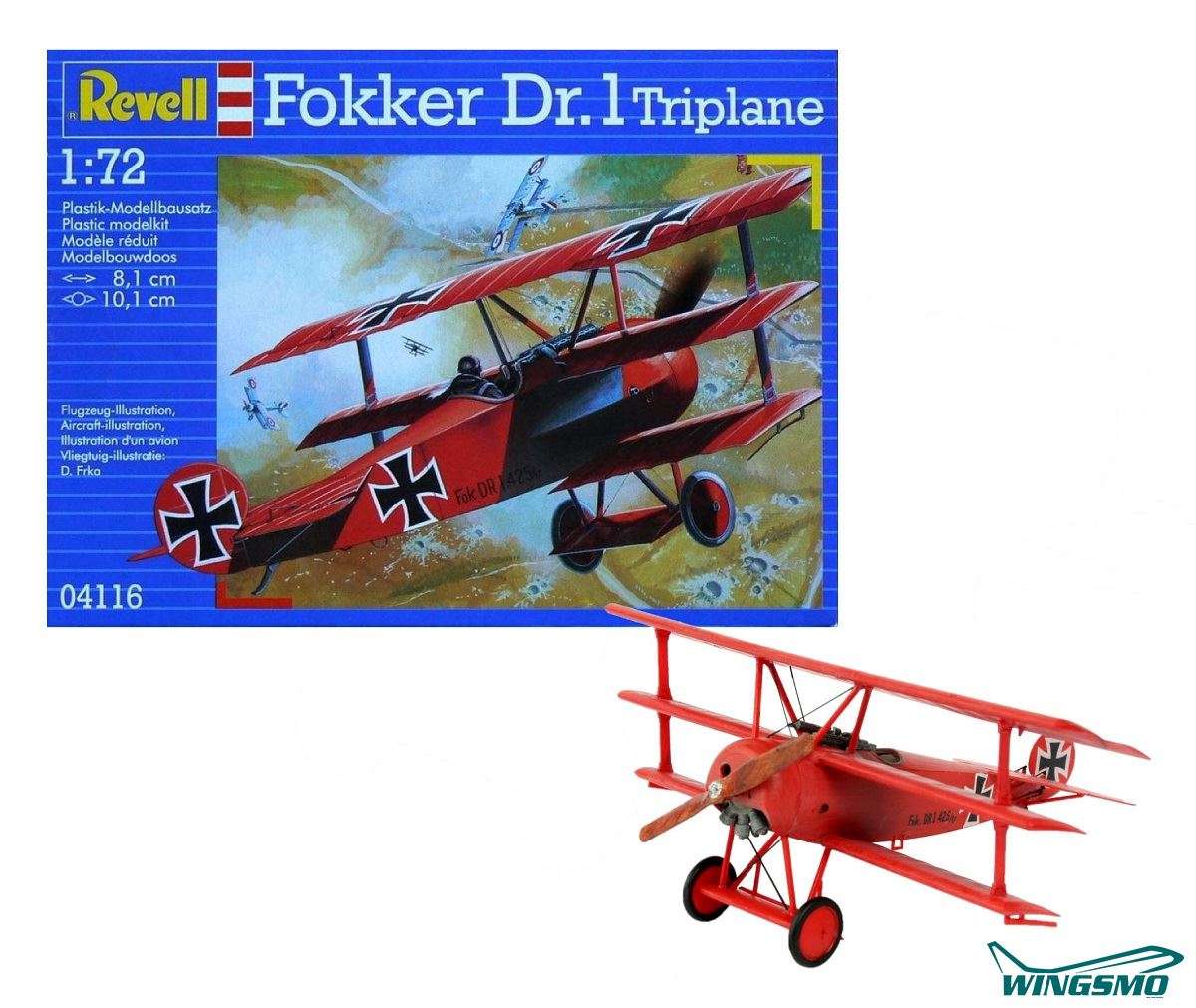 Revell Flugzeuge Fokker Dr. 1 Triplane 1:72 04116