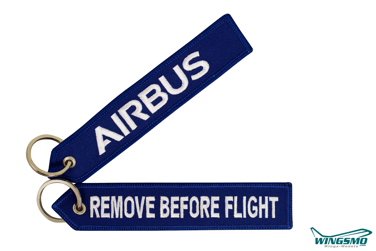 Schlüsselanhänger Remove before flight Airbus blau 160x30 mm SH160RBF