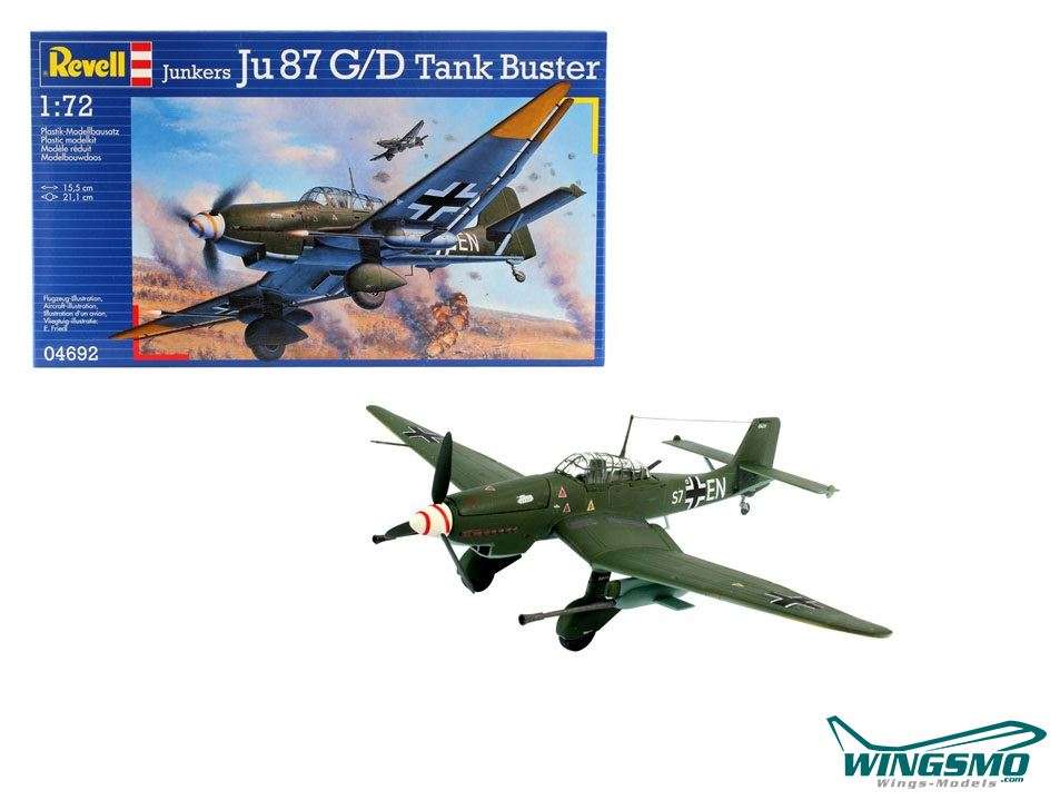 Revell Planes Junkers Ju87 G / D Tank Buster 1:72 04692