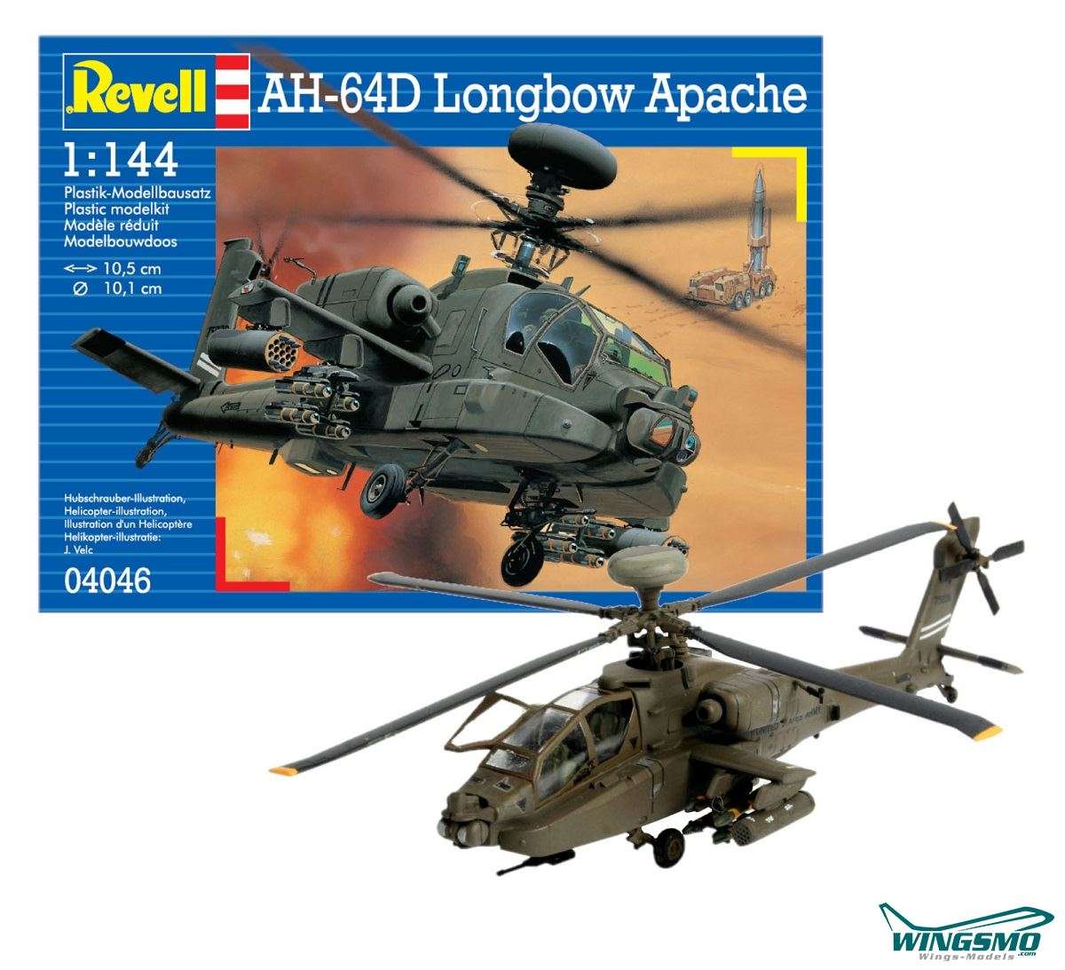Revell Hubschrauber AH-64D Longbow Apache 1:144 04046