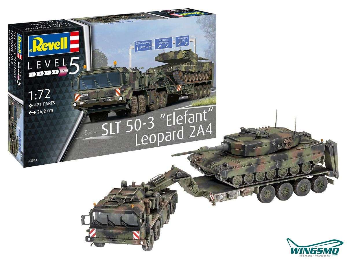 Revell Military SLT 50-3 Elefant + Leopard 2A4 1:72 03311